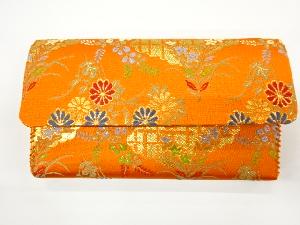 リサイクル　草花模様織出し懐紙入れ